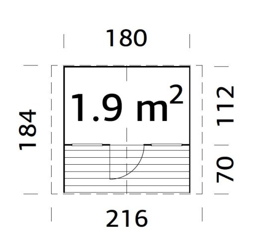 6.1 Palmako kids Felix 1.9 m2 measures