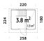6.1 Palmako kids Tom 3.8 m2 measures