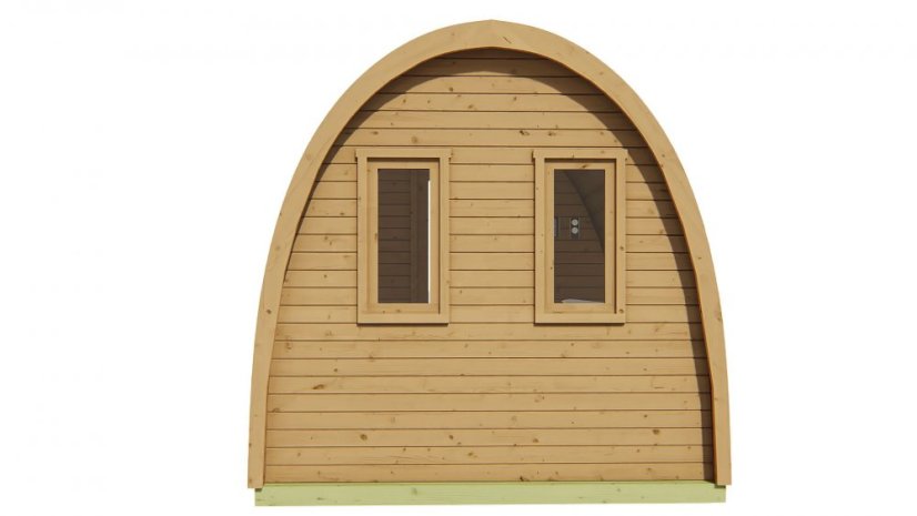 Venkovní sauna Tolva-smrk - Šířka objektu: 230 cm, Hloubka objektu: 480 cm