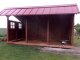 Pergola byla zastřešena plachovou střechou značky Lindab