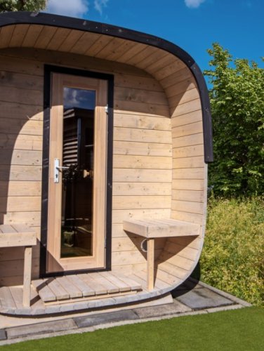 Venkovní sauna Rovaniemi-smrk - Šířka objektu: 219 cm, Hloubka objektu: 390 cm