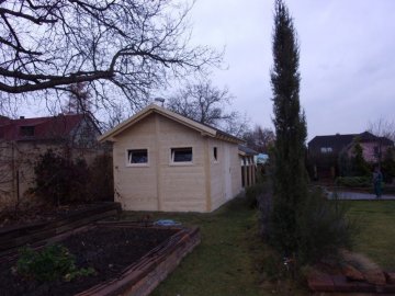 Montáž zahradní chaty Hamar březen 2022