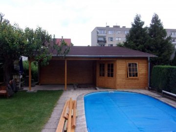 Zahradní chatka k bazenu - Mikulov, červen 2021