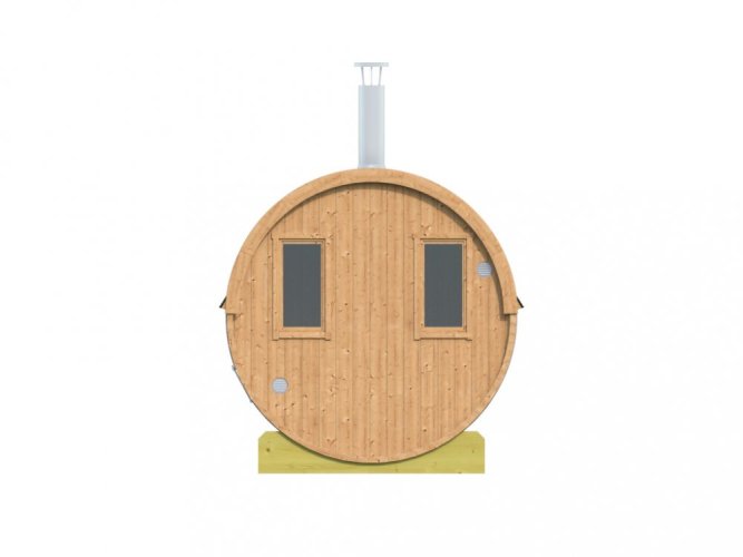 437015 Sauna barrel Back