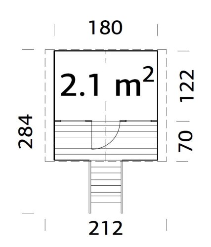 6.1 Palmako kids Toby 2.1 m2 measures