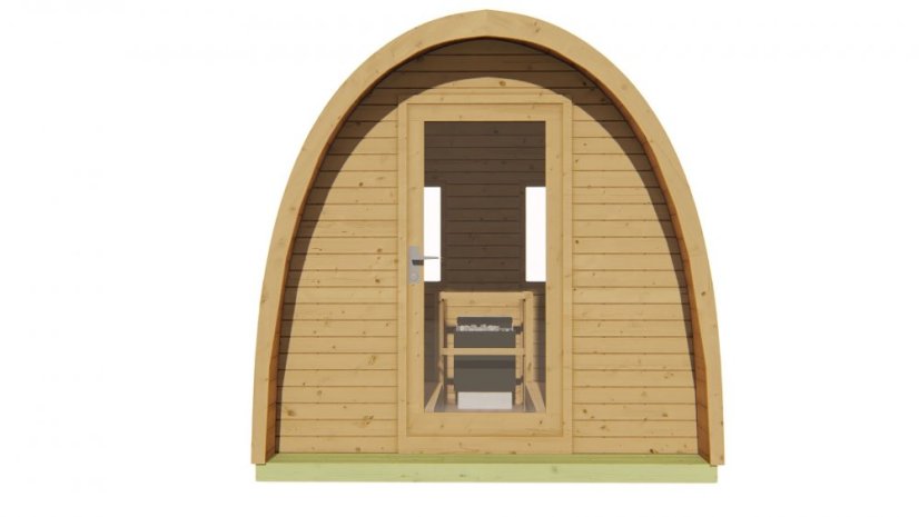 Venkovní sauna Tolva-smrk - Šířka objektu: 230 cm, Hloubka objektu: 480 cm